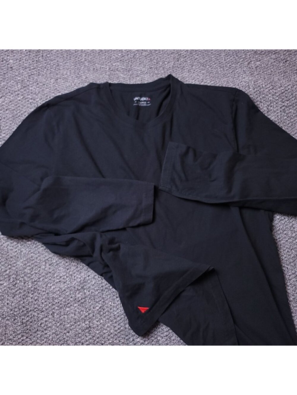 UNTUCKit Aston T Shirt Mens 2XL Crewneck Black Long Sleeve Cotton